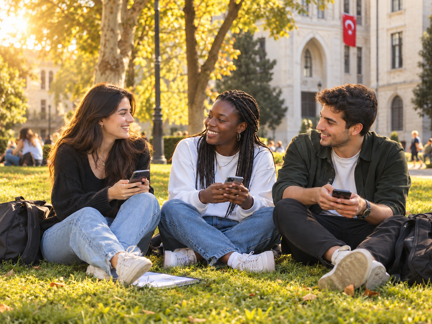 Kampüste Unili kullanan üniversite öğrencileri